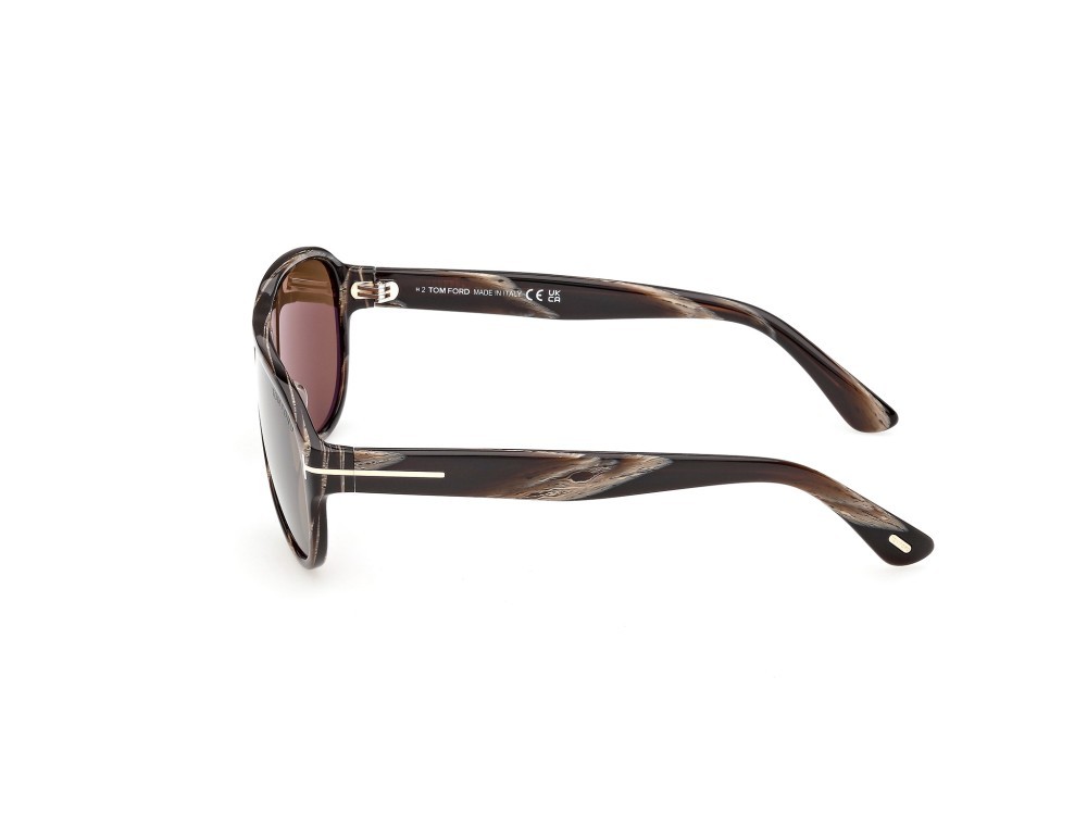 Sunglasses Tom Ford Samuele-02 FT1336 (63J) color corno nero  shape aviator lenses roviex