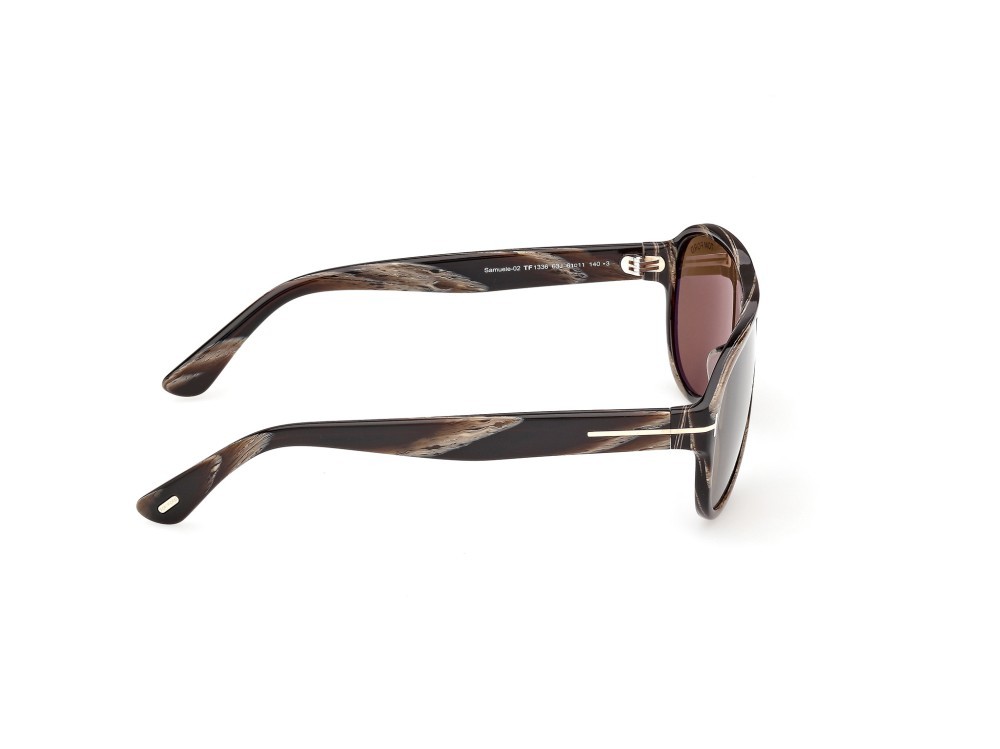 Sunglasses Tom Ford Samuele-02 FT1336 (63J) color corno nero  shape aviator lenses roviex