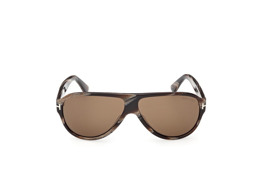 Sunglasses Tom Ford Samuele-02 FT1336 (63J) color corno nero  shape aviator lenses roviex