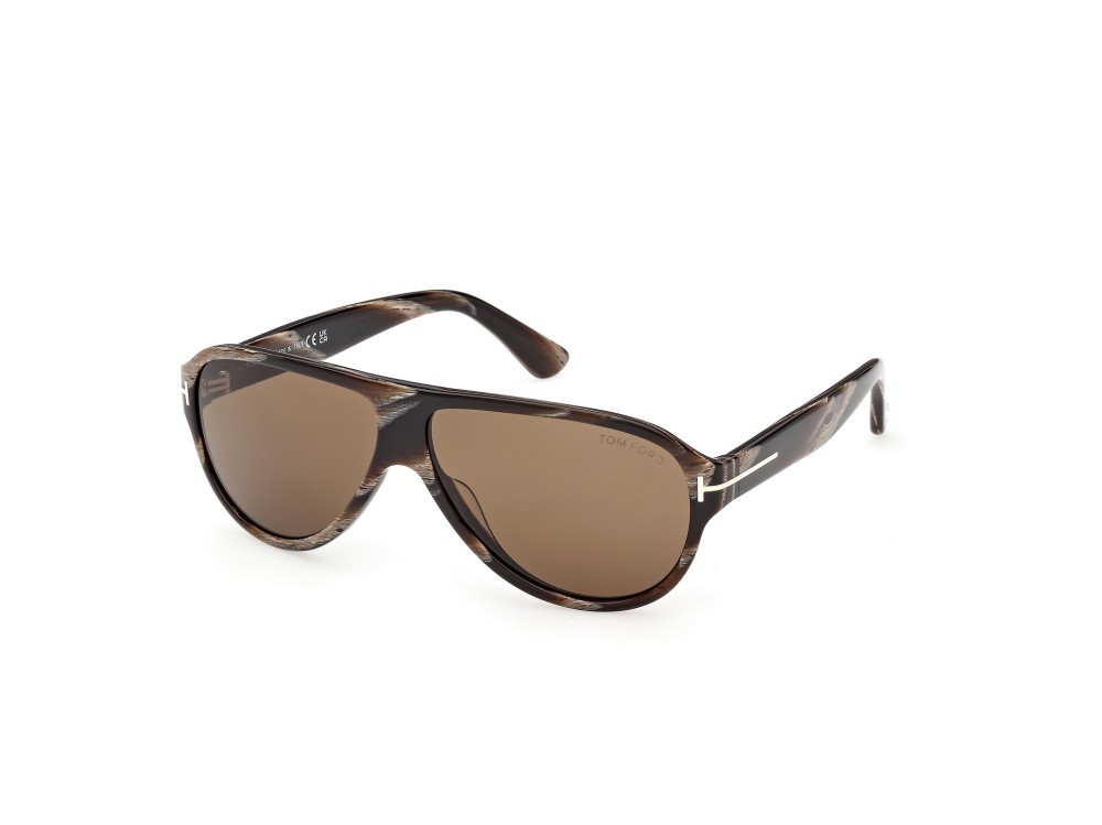 Sunglasses Tom Ford Samuele-02 FT1336 (63J) color corno nero  shape aviator lenses roviex