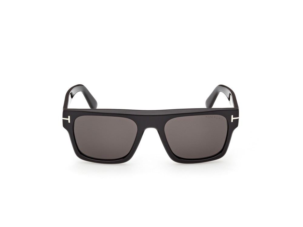 Sunglasses Tom Ford Cyrus-02 FT1337 (01A) color nero lucido shape square lenses fumo