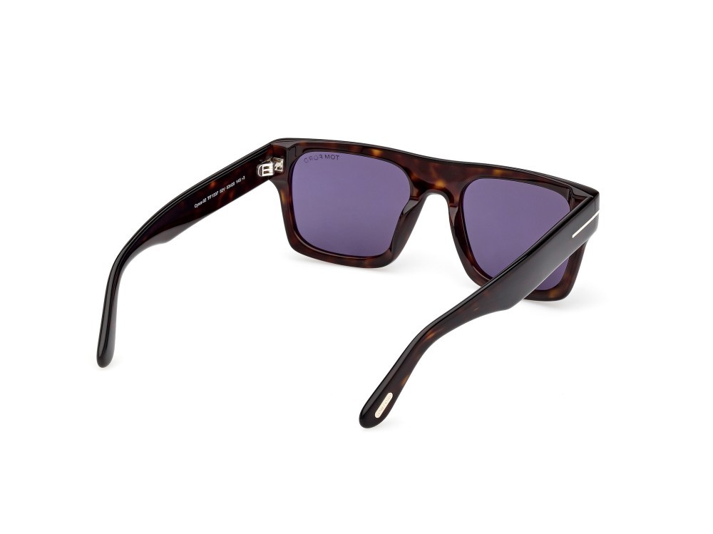 Sunglasses Tom Ford Cyrus-02 FT1337 (52V) color avana scura shape square lenses blu