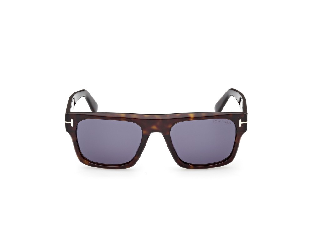 Sunglasses Tom Ford Cyrus-02 FT1337 (52V) color avana scura shape square lenses blu