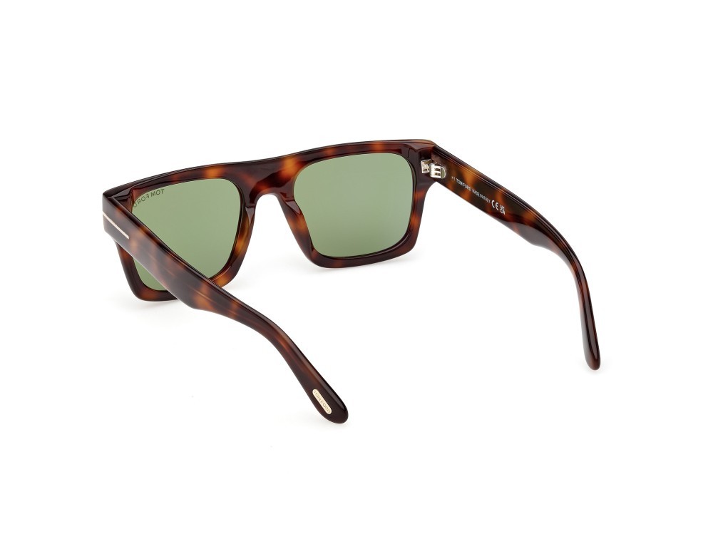 Sunglasses Tom Ford Cyrus-02 FT1337 (53N) color avana bionda  shape square lenses verde
