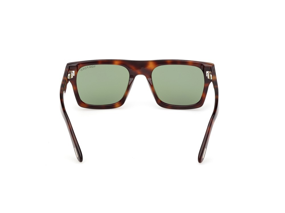 Sunglasses Tom Ford Cyrus-02 FT1337 (53N) color avana bionda  shape square lenses verde