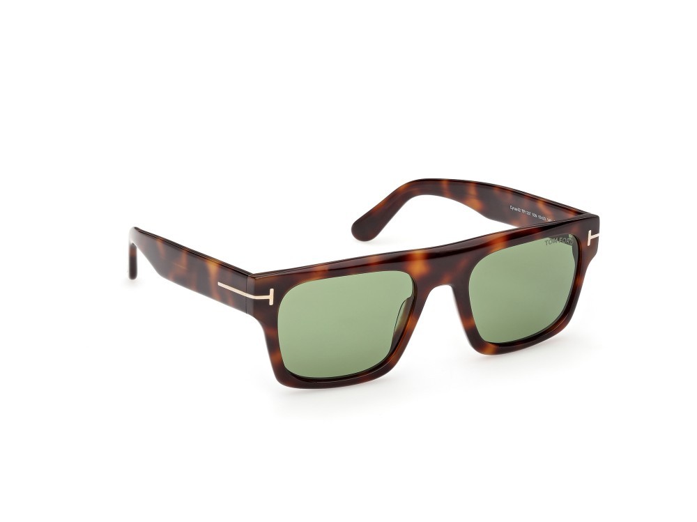 Sunglasses Tom Ford Cyrus-02 FT1337 (53N) color avana bionda  shape square lenses verde