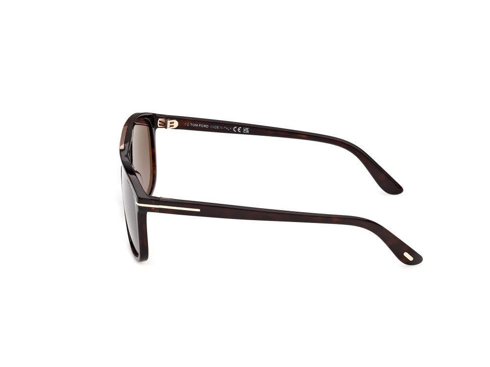 Occhiali da sole Tom Ford Brianna-02 FT1338 (52K) colore avana scura  forma navigator lenti roviex sfumato