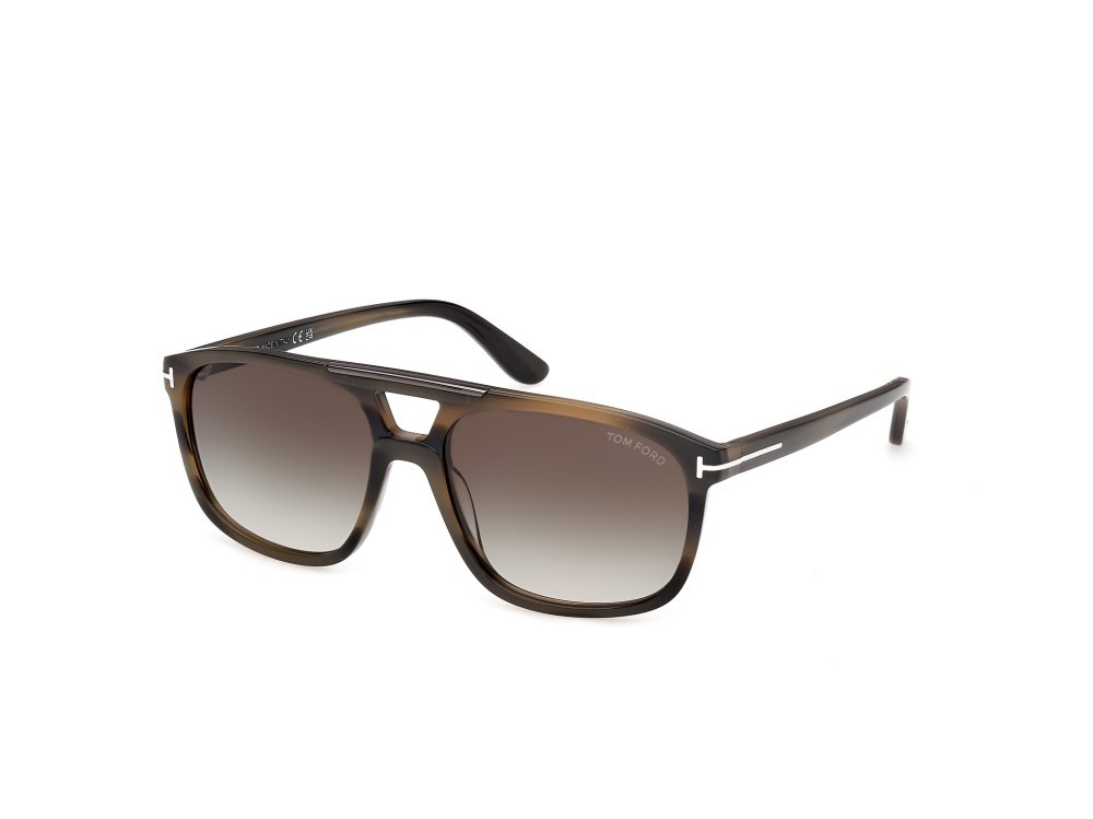 Sonnenbrillen Tom Ford Brianna-02 FT1338 (55B) farbe avana colorata form navigator gläser fumo grad.