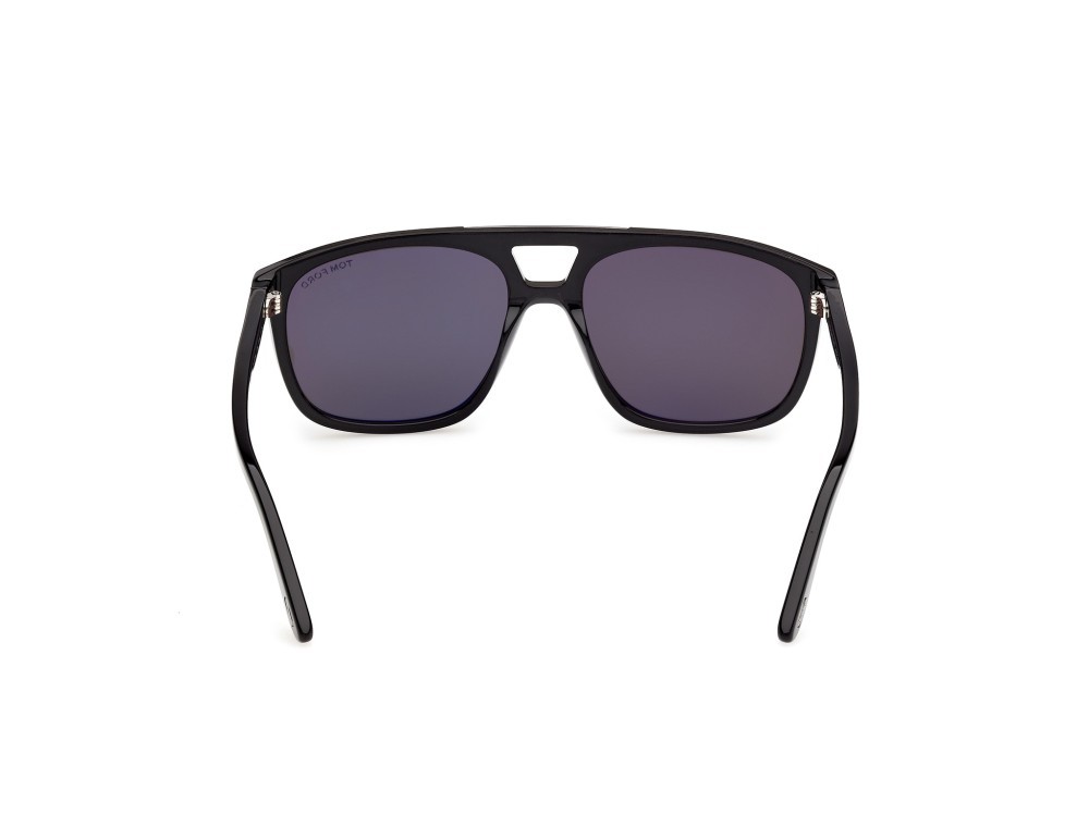 Occhiali da sole Tom Ford Brianna-02 FT1338-N (01A) colore nero lucido forma navigator lenti fumo 
