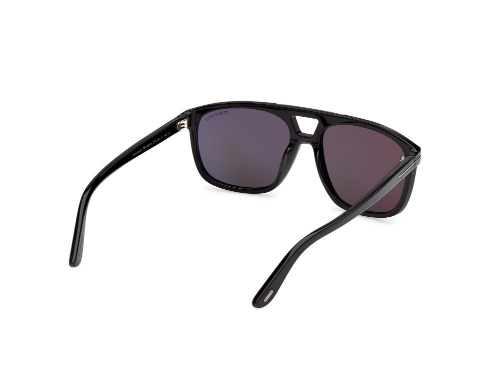 Occhiali da sole Tom Ford Brianna-02 FT1338-N (01A) colore nero lucido forma navigator lenti fumo 