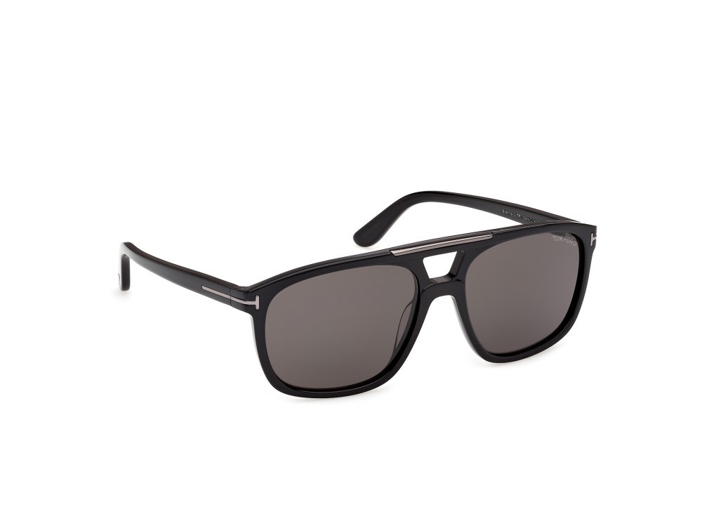 Occhiali da sole Tom Ford Brianna-02 FT1338-N (01A) colore nero lucido forma navigator lenti fumo 