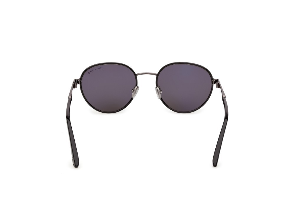 Occhiali da sole Tom Ford Jet-02 FT1339 (01A) colore nero lucido forma rotondo lenti fumo