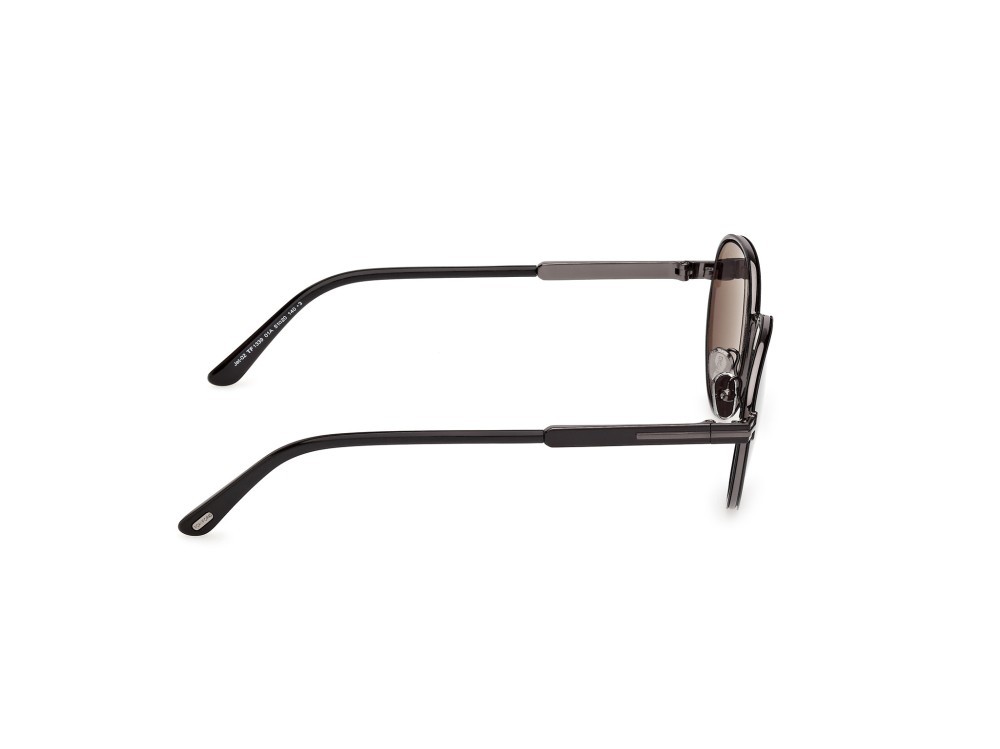 Occhiali da sole Tom Ford Jet-02 FT1339 (01A) colore nero lucido forma rotondo lenti fumo