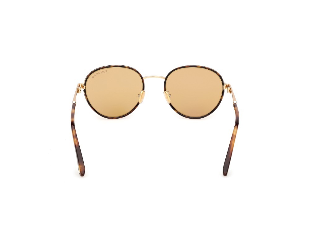 Occhiali da sole Tom Ford Jet-02 FT1339 (53E) colore avana bionda / oro endura lucido forma rotondo lenti marrone