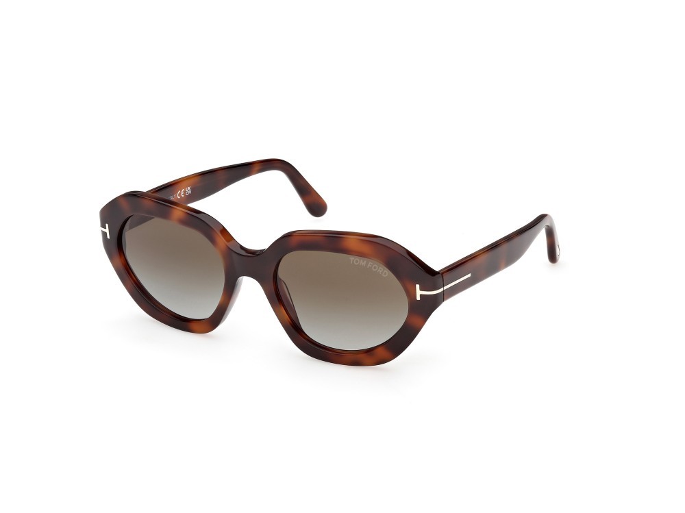 Sonnenbrillen Tom Ford Meryl-02 FT1341 (53P) farbe avana bionda  form geometrisch gläser verde sfumato