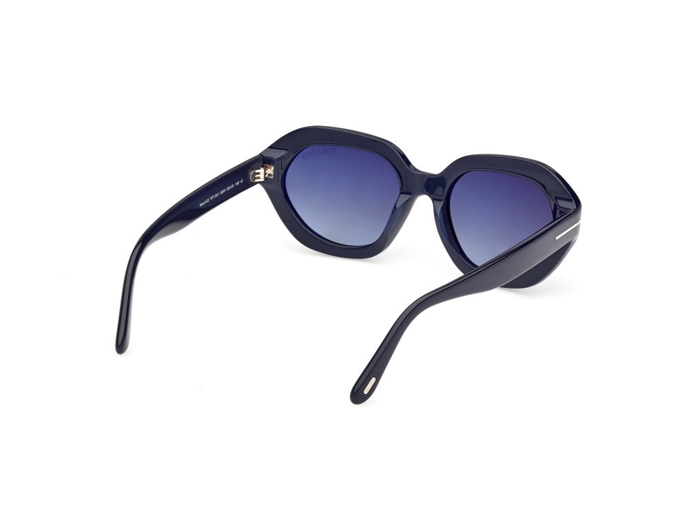 Sunglasses Tom Ford Meryl-02 FT1341 (90W) color blu lucido shape geometric lenses blu sfumato