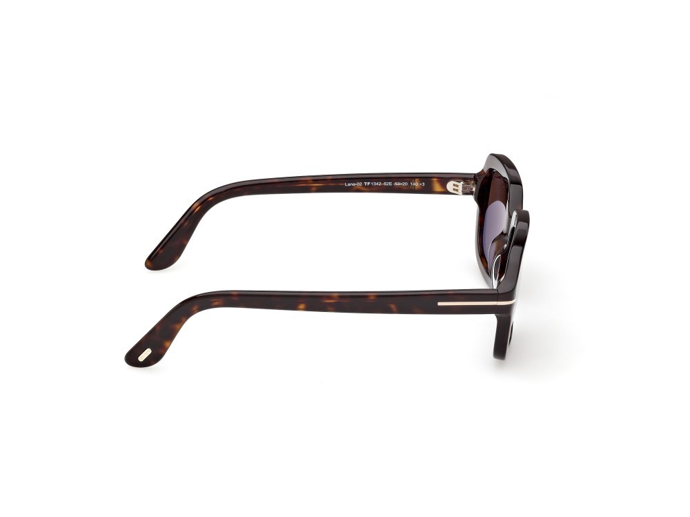 Sunglasses Tom Ford Lana-02 FT1342 (52E) color avana scura  shape rectangle lenses marrone