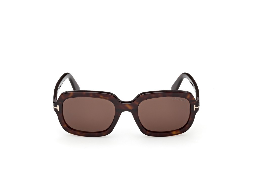 Sunglasses Tom Ford Lana-02 FT1342 (52E) color avana scura  shape rectangle lenses marrone