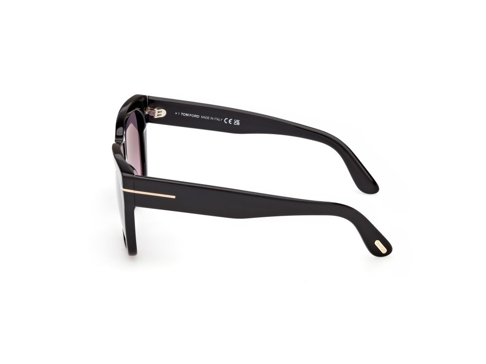 Sunglasses Tom Ford Flynn-02 FT1343 (01B) color nero lucido shape butterfly lenses fumo gradiente