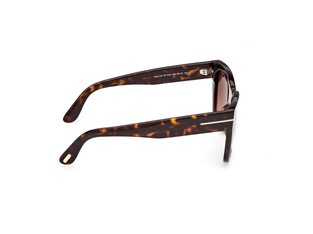 Sunglasses Tom Ford Flynn-02 FT1343 (52T) color avana scura shape butterfly lenses bordeaux sfumato