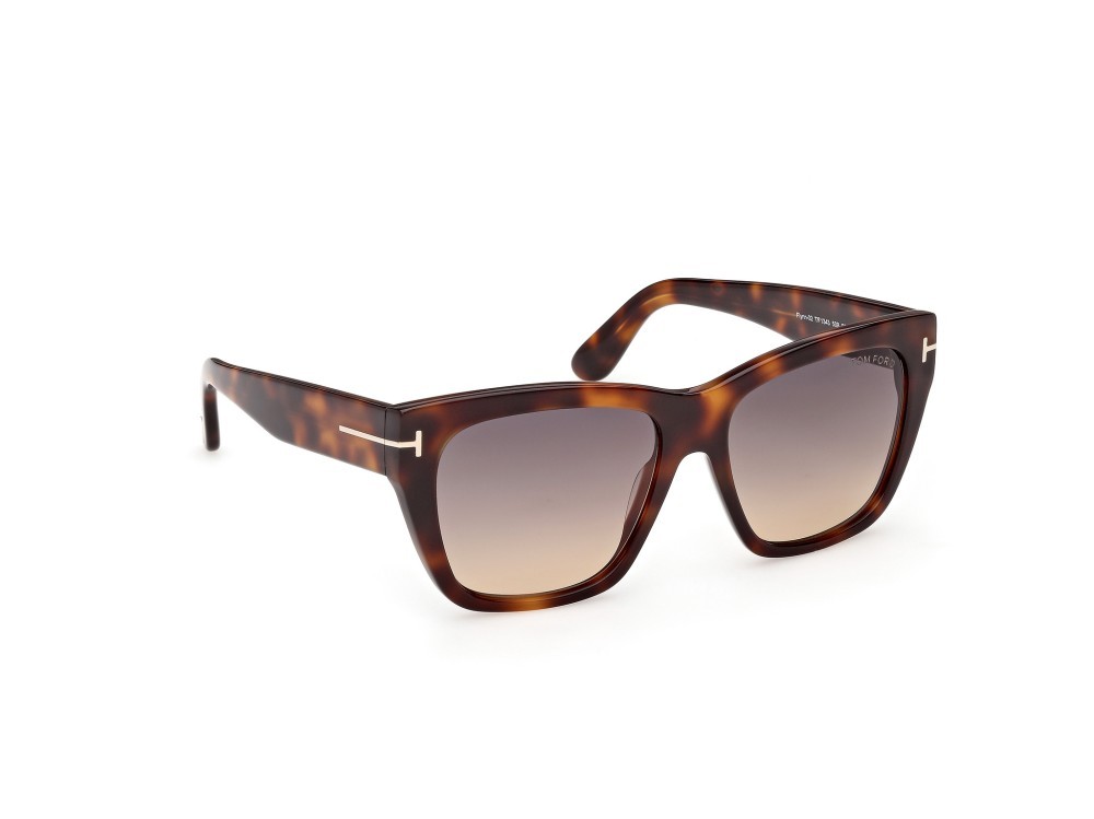 Sunglasses Tom Ford Flynn-02 FT1343 (53B) color avana bionda  shape butterfly lenses fumo gradiente