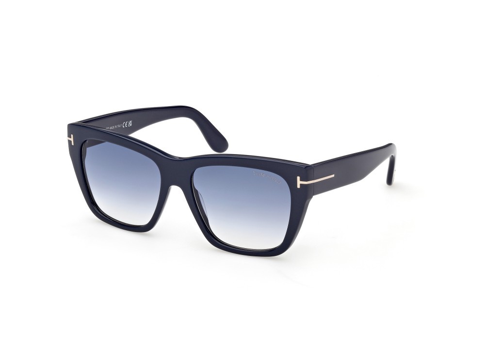 Sunglasses Tom Ford Flynn-02 FT1343 (90W) color blu lucido  shape butterfly lenses blu sfumato