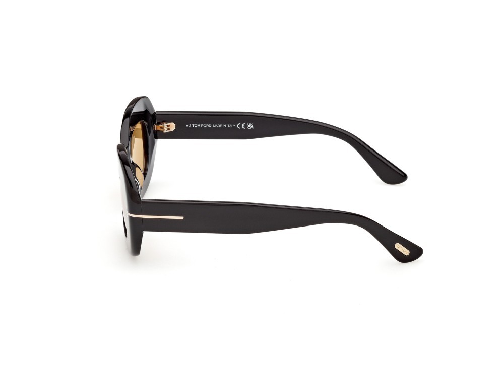 Sunglasses Tom Ford Islay-02 FT1345 (01E) color nero lucido shape rectangle 