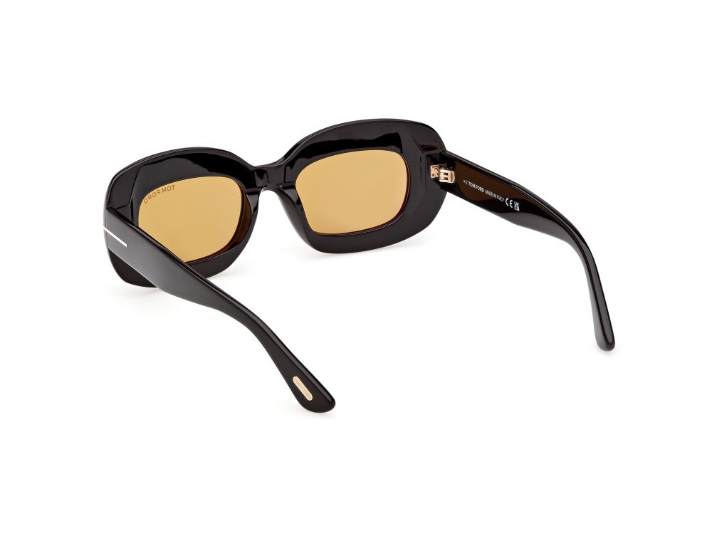 Sunglasses Tom Ford Islay-02 FT1345 (01E) color nero lucido shape rectangle 