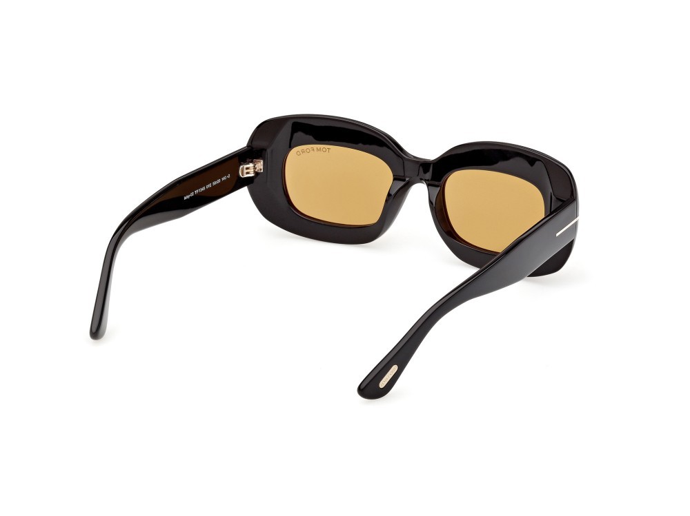 Sunglasses Tom Ford Islay-02 FT1345 (01E) color nero lucido shape rectangle 