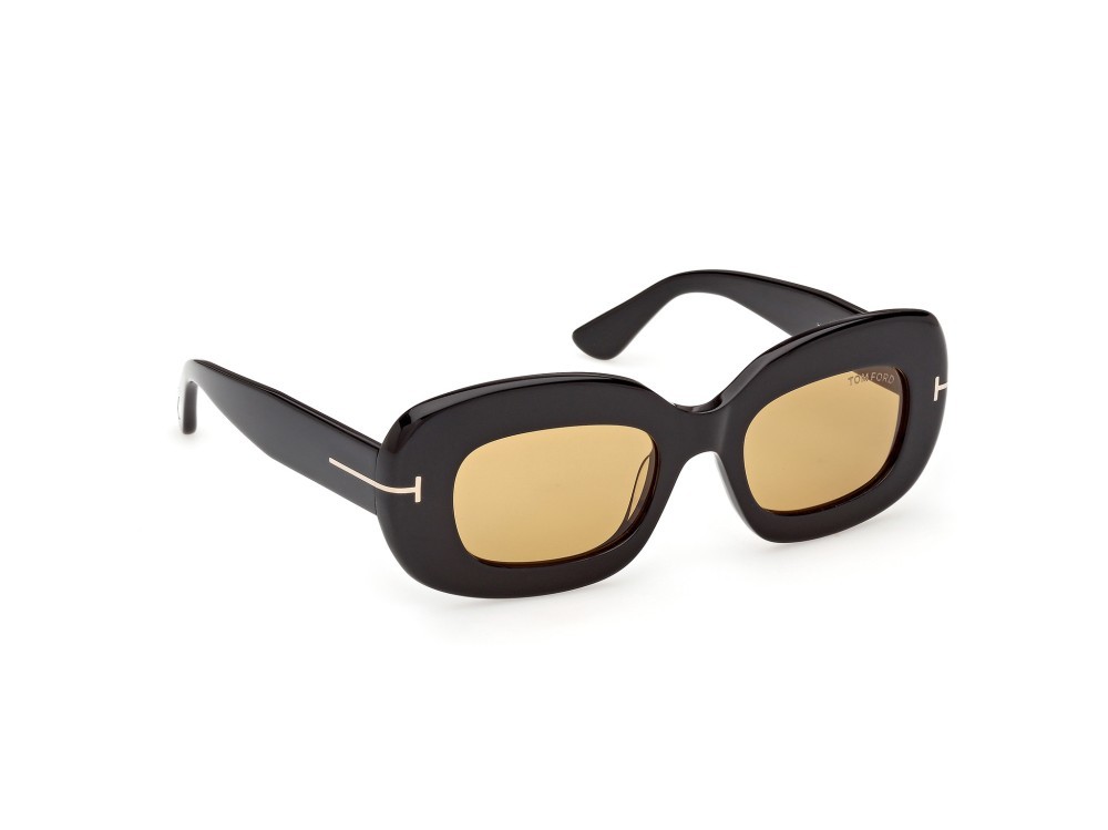 Sunglasses Tom Ford Islay-02 FT1345 (01E) color nero lucido shape rectangle 