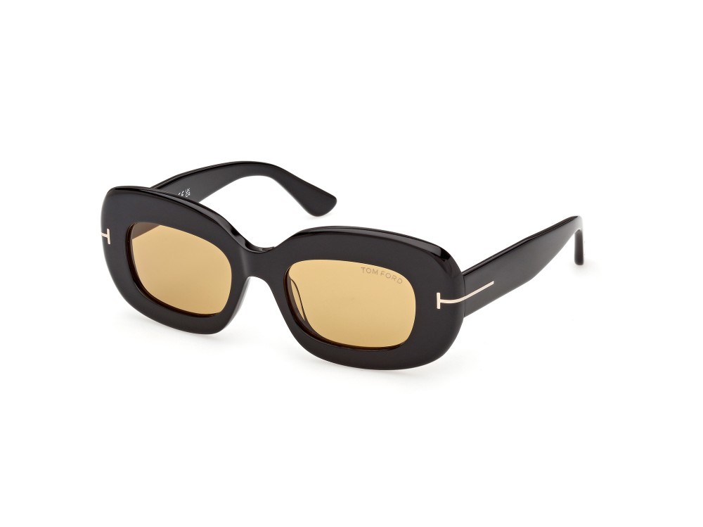 Sunglasses Tom Ford Islay-02 FT1345 (01E) color nero lucido shape rectangle 