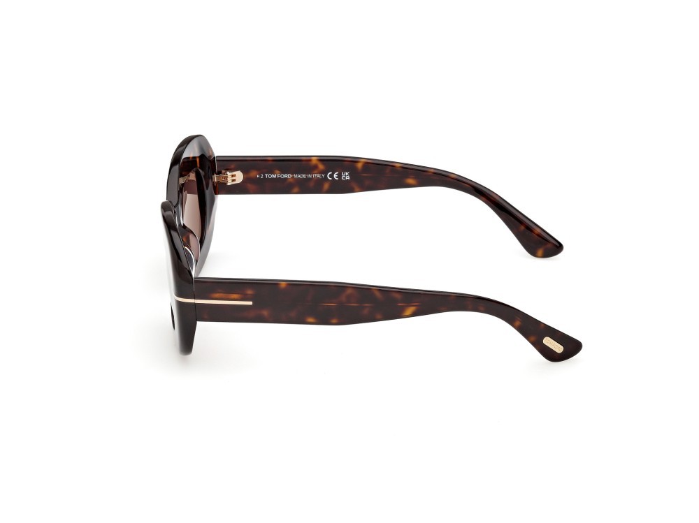 Sunglasses Tom Ford Islay-02 FT1345 (52E) color avana scura  shape rectangle lenses marrone