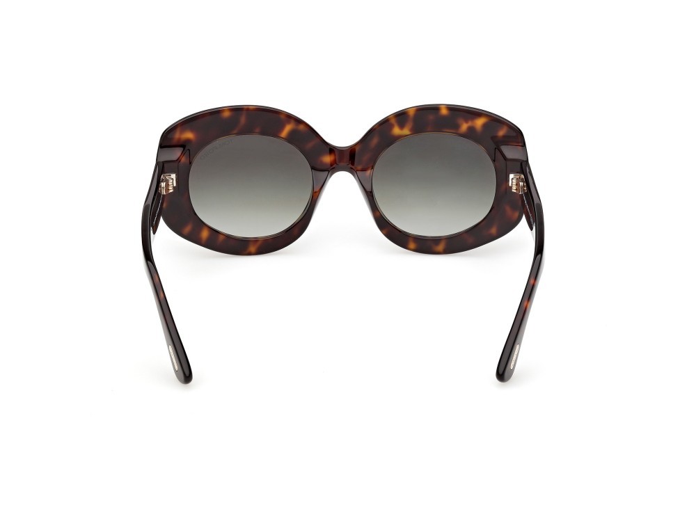 Sunglasses Tom Ford Claudette-02 FT1346 (52B) color avana scura shape round lenses fumo grad.