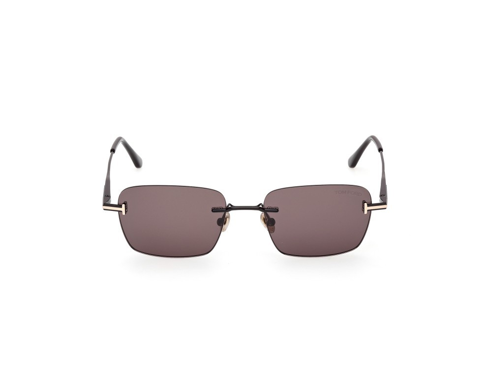 Occhiali da sole Tom Ford Jake-02 FT1354 (01A) colore nero lucido forma rettangolare lenti fumo