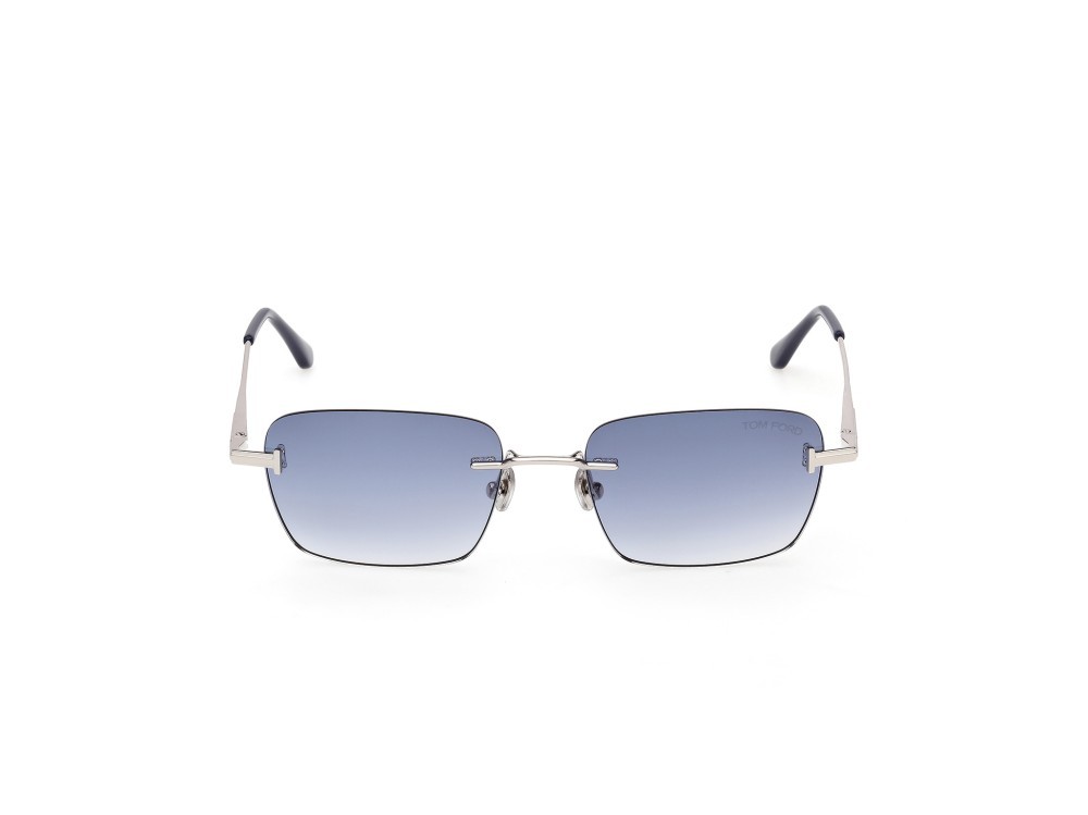 Sonnenbrillen Tom Ford Jake-02 FT1354 (16W) farbe palladio lucido form rechteckig gläser blu sfumato
