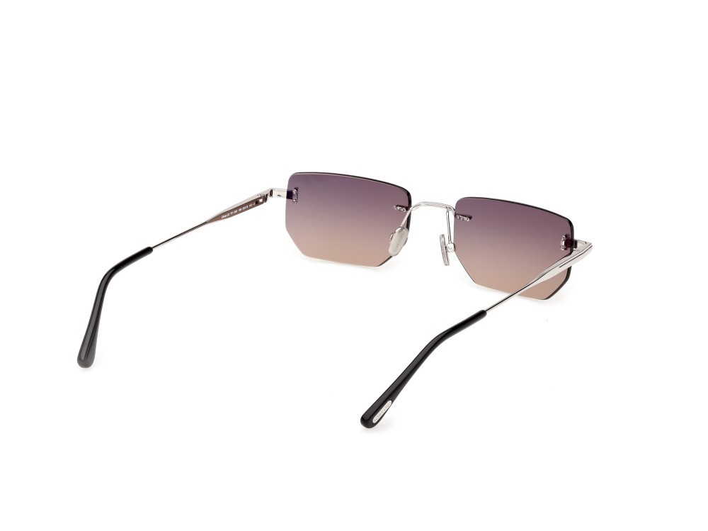 Sonnenbrillen Tom Ford Ethan-02 FT1355 (16B) farbe palladio lucido form geometrisch gläser fumo grad.