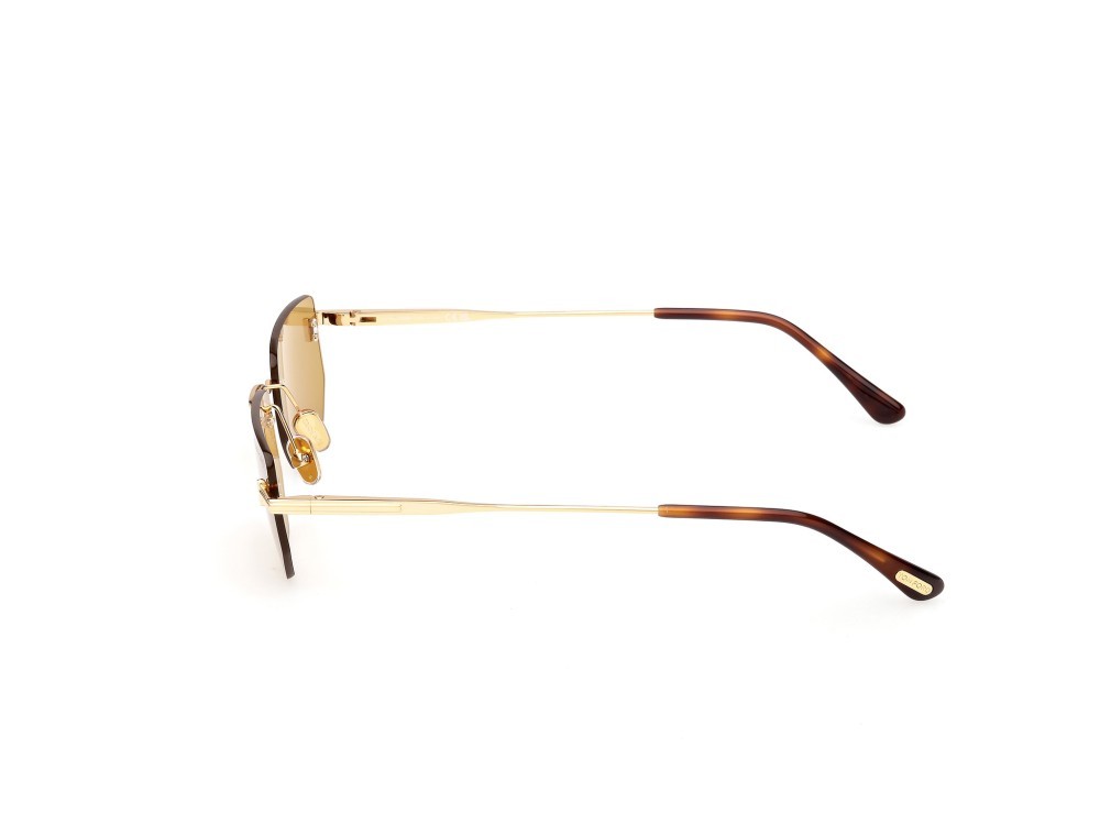 Sonnenbrillen Tom Ford Ethan-02 FT1355 (30E) farbe oro endura lucido form geometrisch gläser marrone