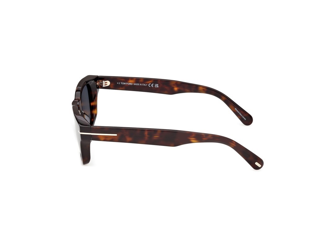 Sunglasses Tom Ford Caleb-02 FT1357 (52A) color avana scura shape square lenses fumo