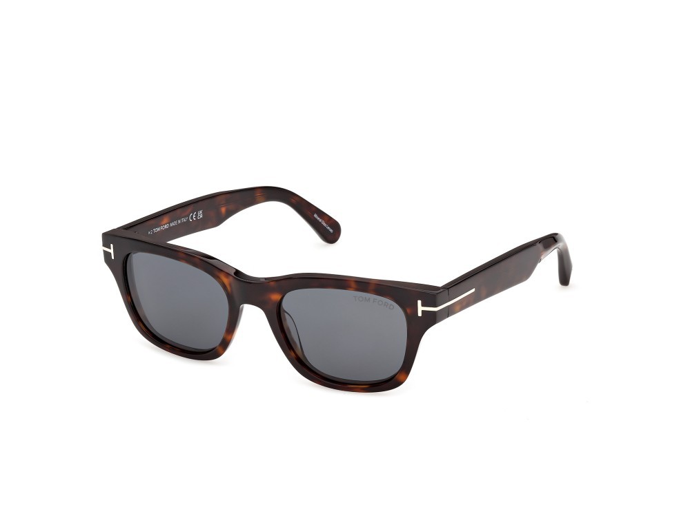 Sunglasses Tom Ford Caleb-02 FT1357 (52A) color avana scura shape square lenses fumo