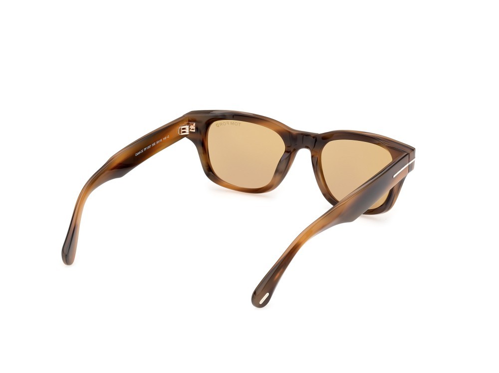 Sunglasses Tom Ford Caleb-02 FT1357 (55E) color avana colorata shape square lenses marrone