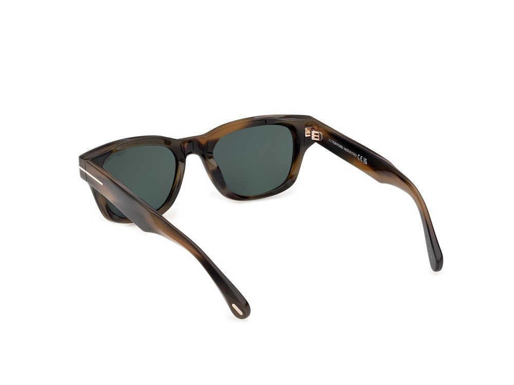 Sunglasses Tom Ford Caleb-02 FT1357 (55N) color avana colorata shape square lenses verde