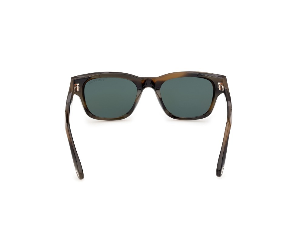 Sunglasses Tom Ford Caleb-02 FT1357 (55N) color avana colorata shape square lenses verde