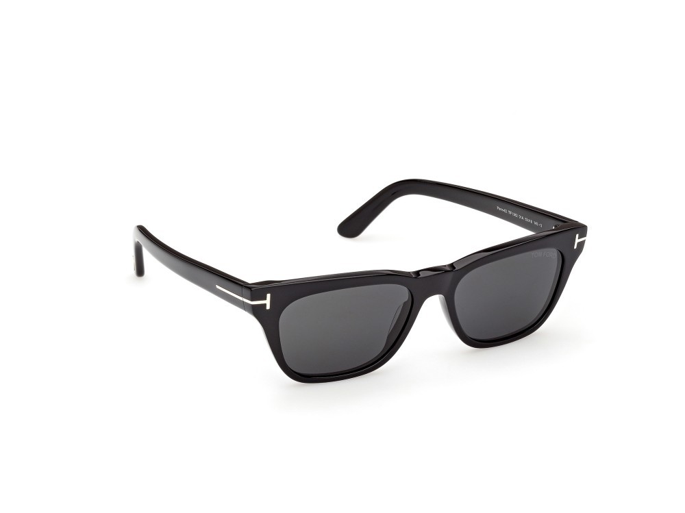 Occhiali da sole Tom Ford Penn-02 FT1362 (01A) colore nero lucido  forma rettangolare lenti fumo