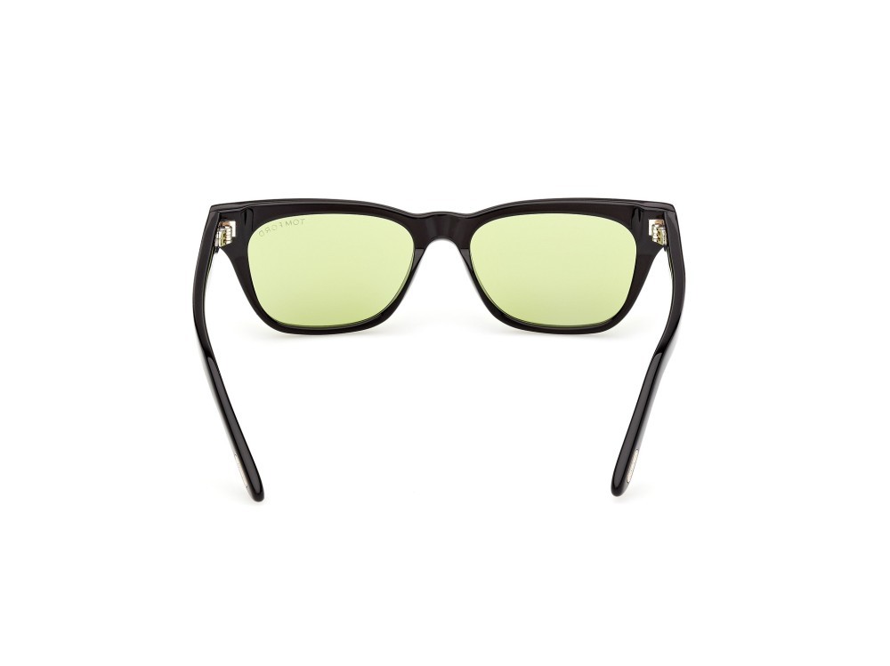 Occhiali da sole Tom Ford Penn-02 FT1362 (01N) colore nero lucido  forma rettangolare lenti verde