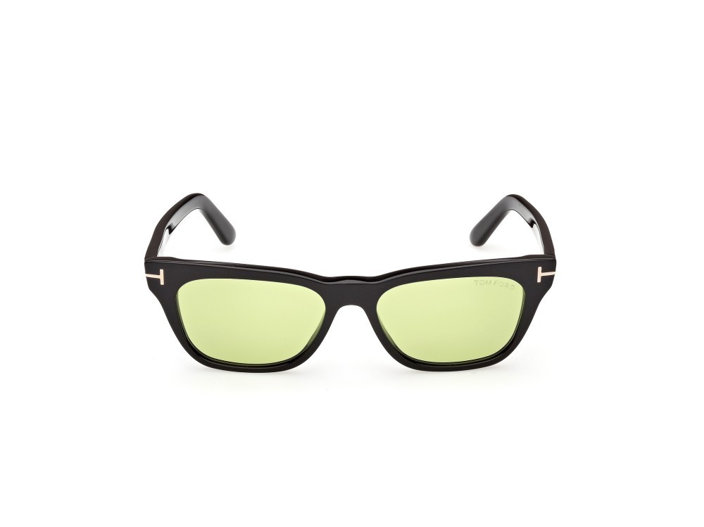 Occhiali da sole Tom Ford Penn-02 FT1362 (01N) colore nero lucido  forma rettangolare lenti verde