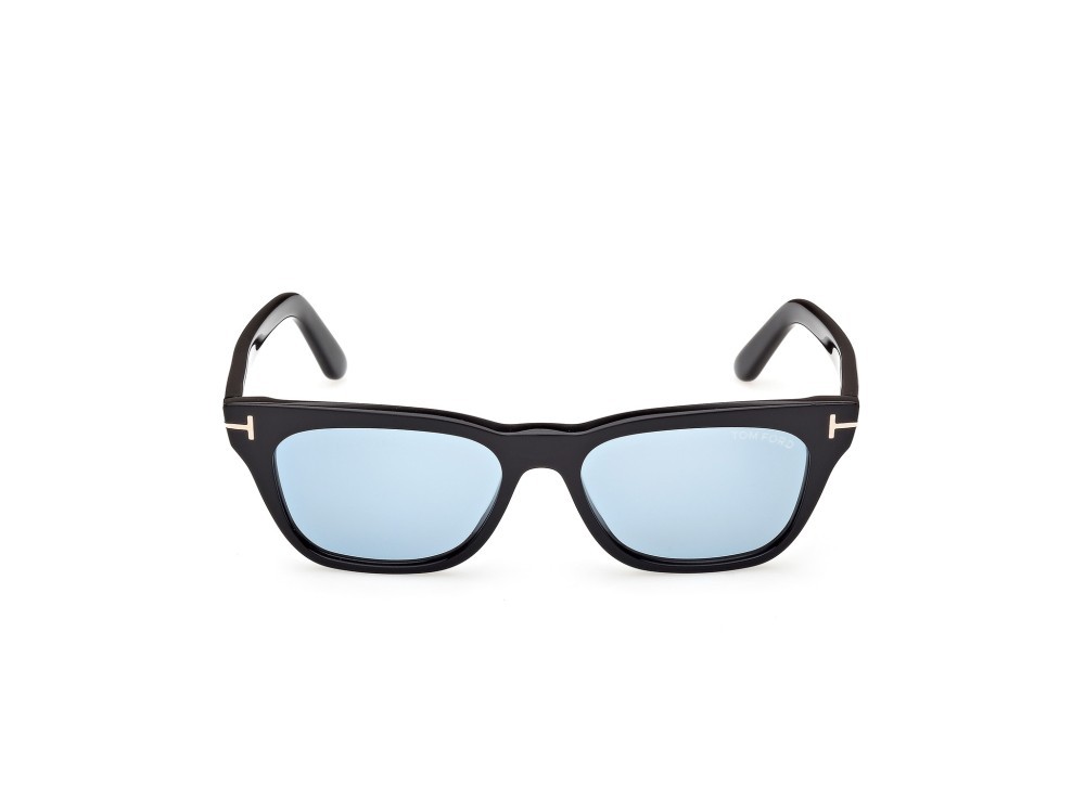 Occhiali da sole Tom Ford Penn-02 FT1362 (01V) colore nero lucido  forma rettangolare lenti blu