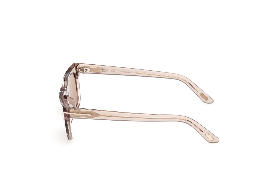 Occhiali da sole Tom Ford Penn-02 FT1362 (45E) colore marrone chiaro lucido forma rettangolare lenti marrone