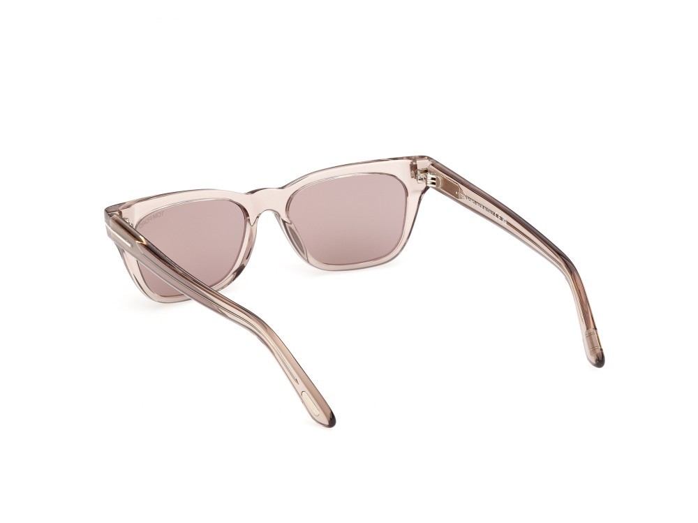 Occhiali da sole Tom Ford Penn-02 FT1362 (45E) colore marrone chiaro lucido forma rettangolare lenti marrone
