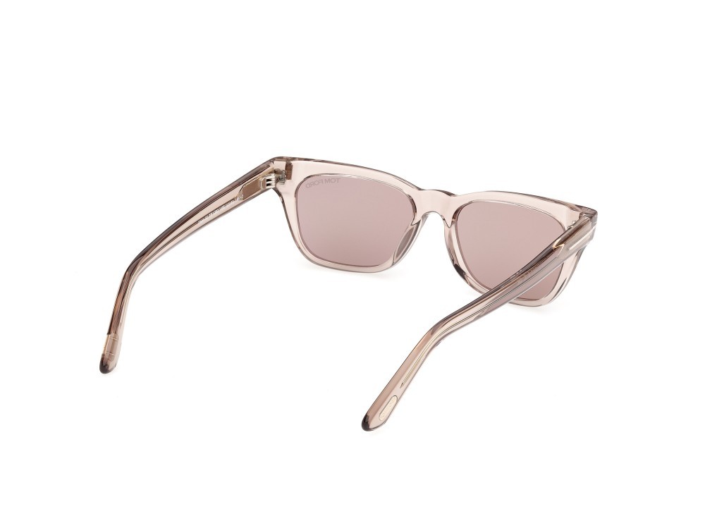 Occhiali da sole Tom Ford Penn-02 FT1362 (45E) colore marrone chiaro lucido forma rettangolare lenti marrone