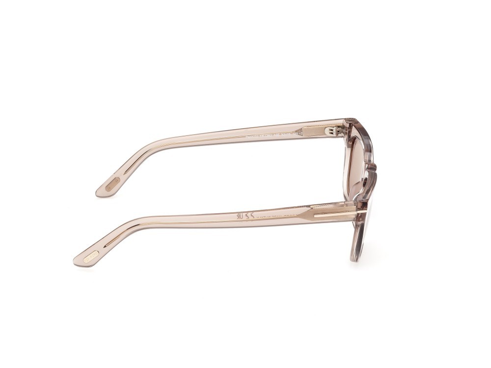 Occhiali da sole Tom Ford Penn-02 FT1362 (45E) colore marrone chiaro lucido forma rettangolare lenti marrone